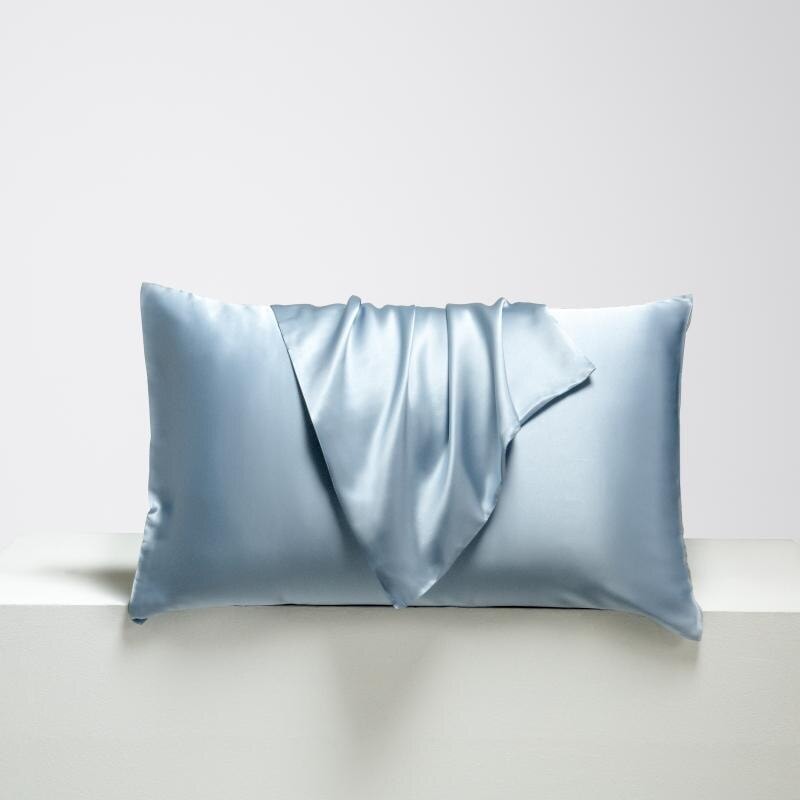 Mulberry Silk Light Blue Pillowcase for Hair and Skin (Set of 2) Bedding Roomie Design 