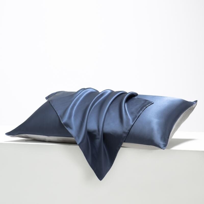 Mulberry Silk Navy Pillowcase for Hair and Skin (Set of 2)