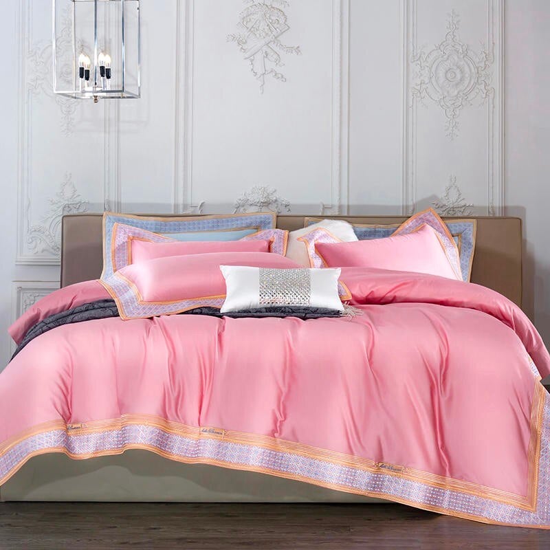 New Plaza Candy Pink Duvet Cover Set (Egyptian Cotton) Bedding Roomie Design 