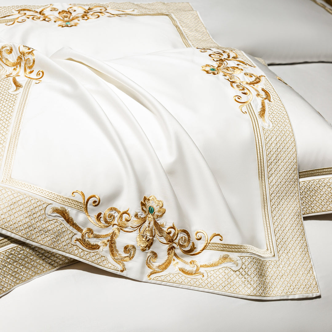 Quintessence Golden Jacquard Pillowcase (Set of 2) Bedding Roomie Design 