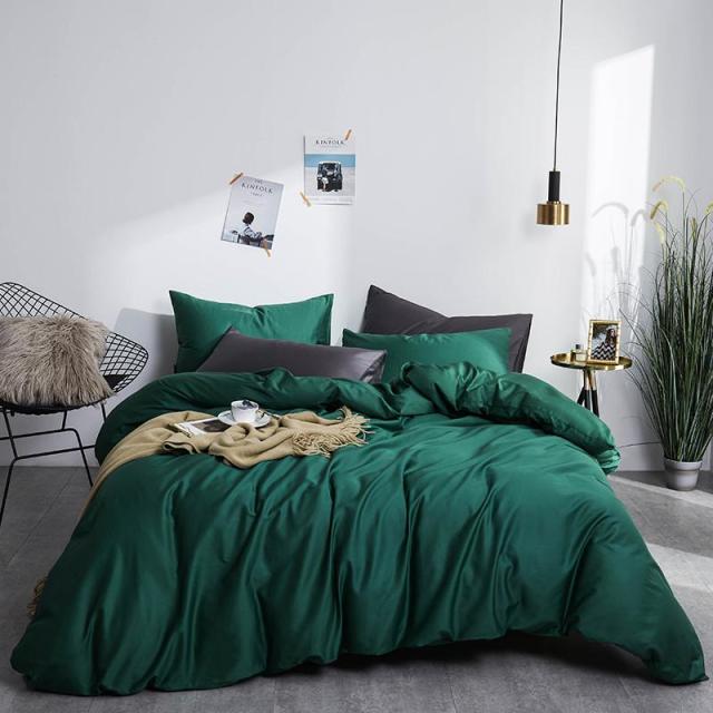 RD Green Bedding Set (Egyptian Cotton) Bedding Roomie Design 220x240 cm Flat Sheet 6 Piece Set