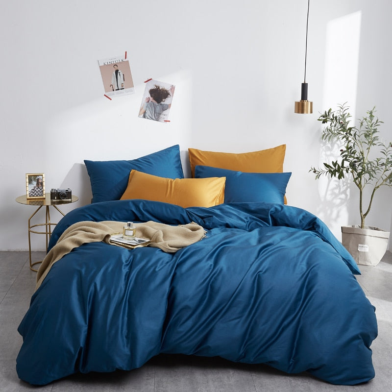 RD Marine Blue Bedding Set (Egyptian Cotton) Bedding Roomie Design 