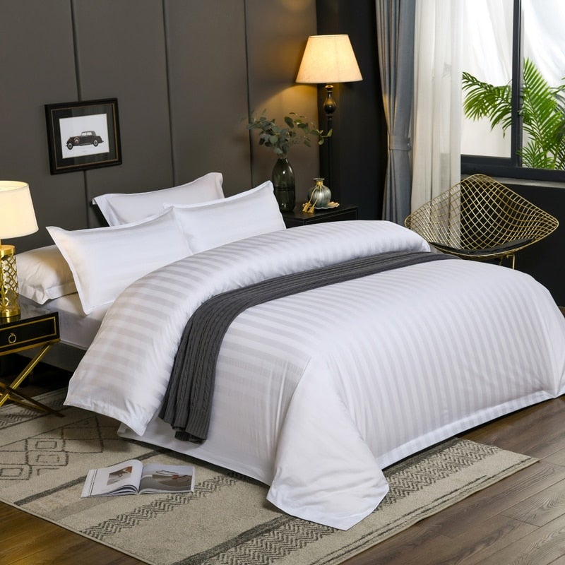 Scandi Feel Striped Duvet Cover Set Bedding Roomie Design 