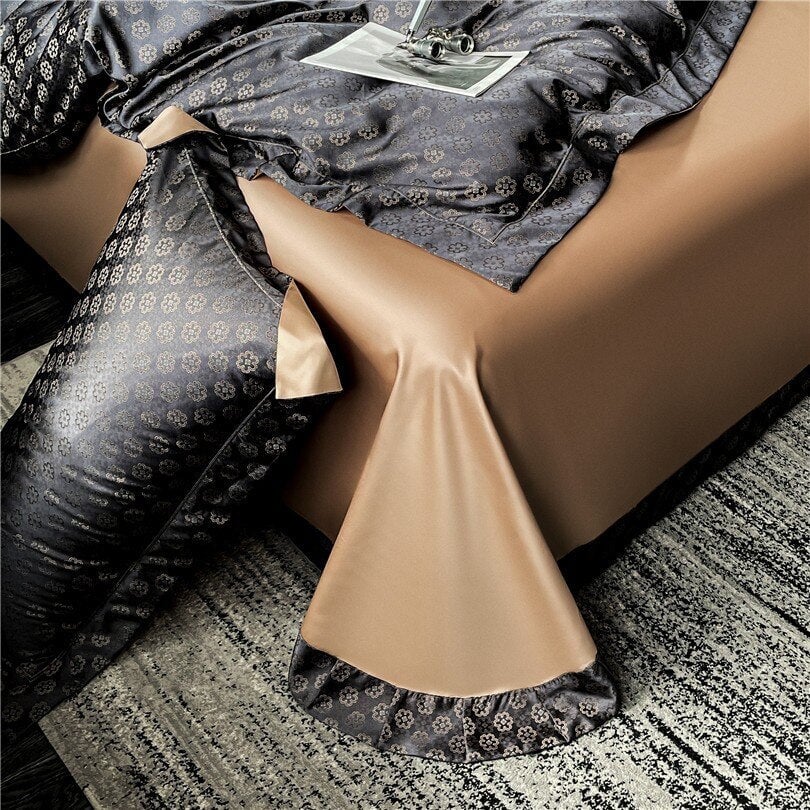 Stella Dark 1000 TC Luxury Duvet Cover Set (Egyptian Cotton)