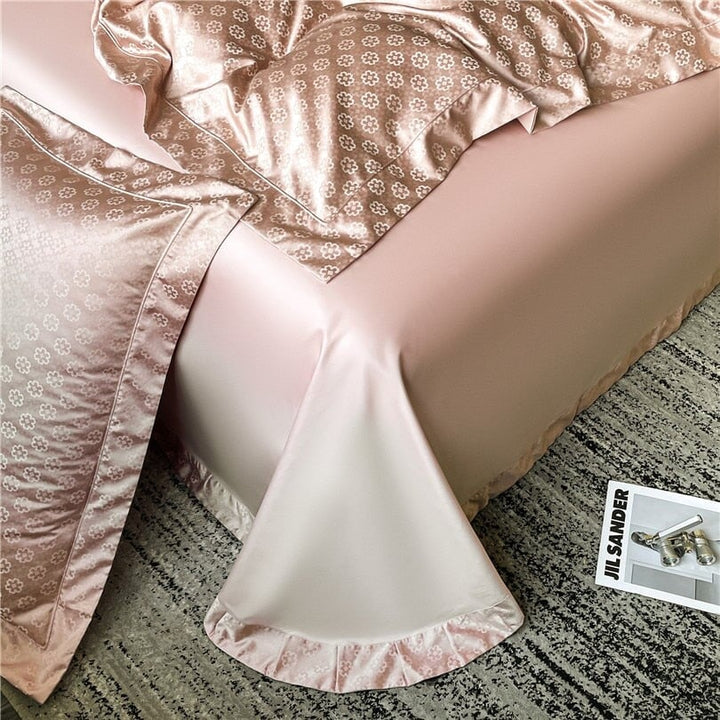 Stella Pink 1000 TC Luxury Duvet Cover Set (Egyptian Cotton)