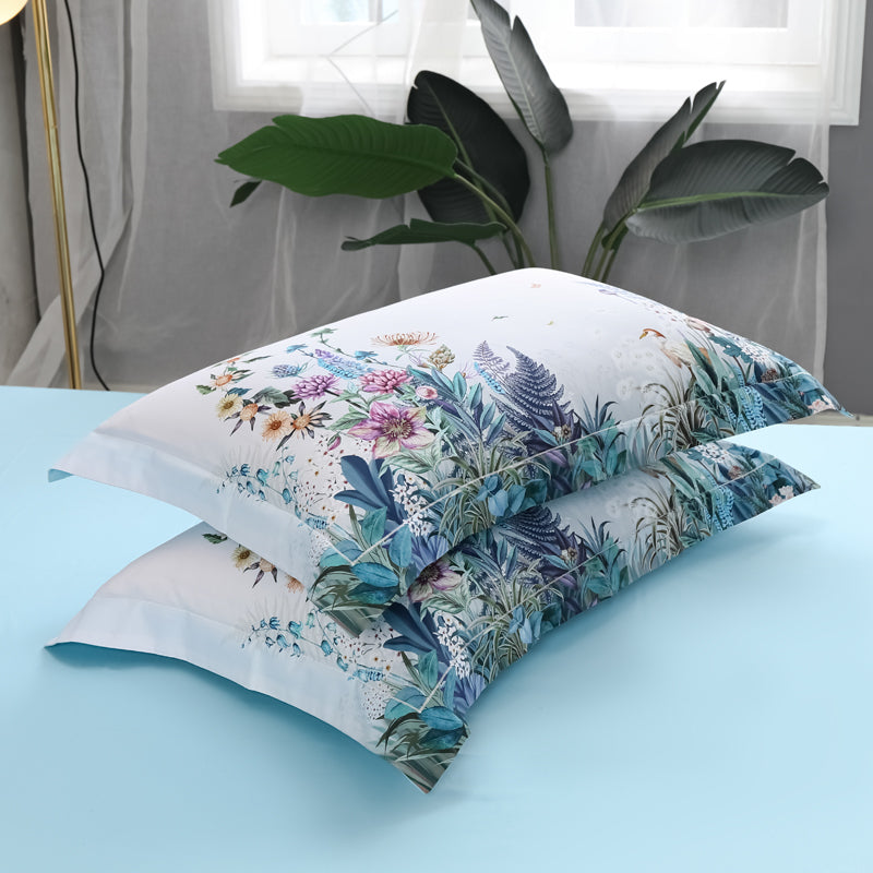 Summer Garden Duvet Cover Set (Egyptian Cotton, 500 TC) Bedding Roomie Design 