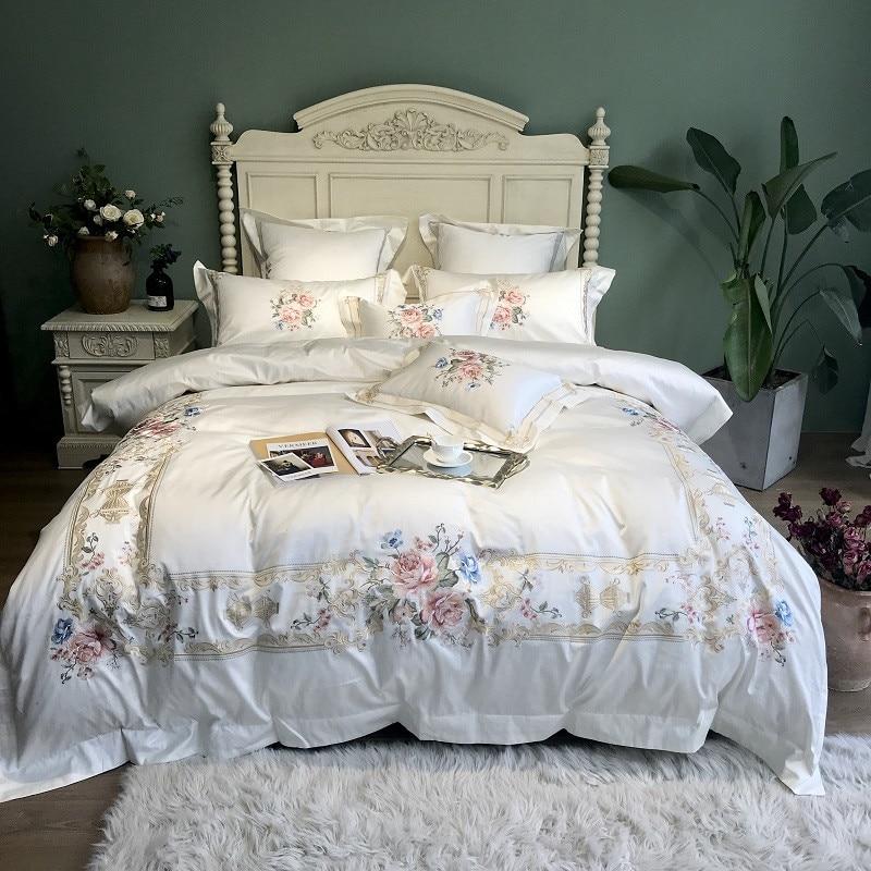 Vintage Rose Duvet Cover Set (Egyptian Cotton, 600 TC) Bedding Roomie Design 