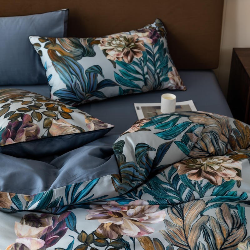 Woodland Blue Pillowcases (Set of 2) Bedding Roomie Design 