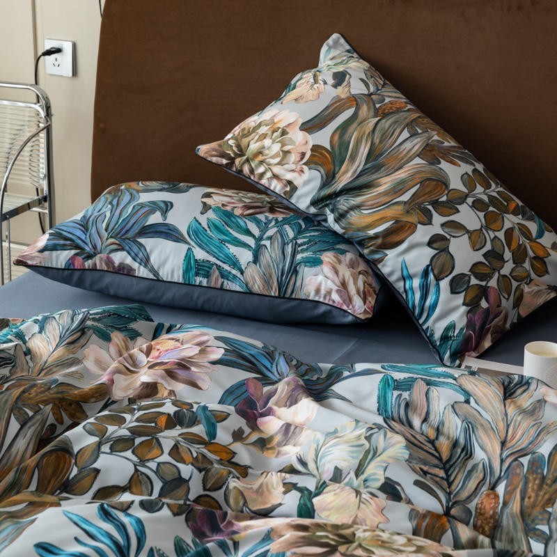 Woodland Blue Pillowcases (Set of 2) Bedding Roomie Design 