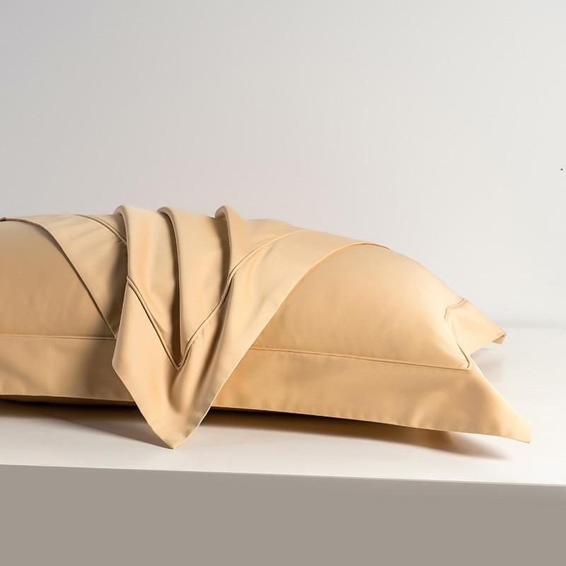 Yellow Egyptian Cotton Pillowcases (Set of 2) Bedding Roomie Design 